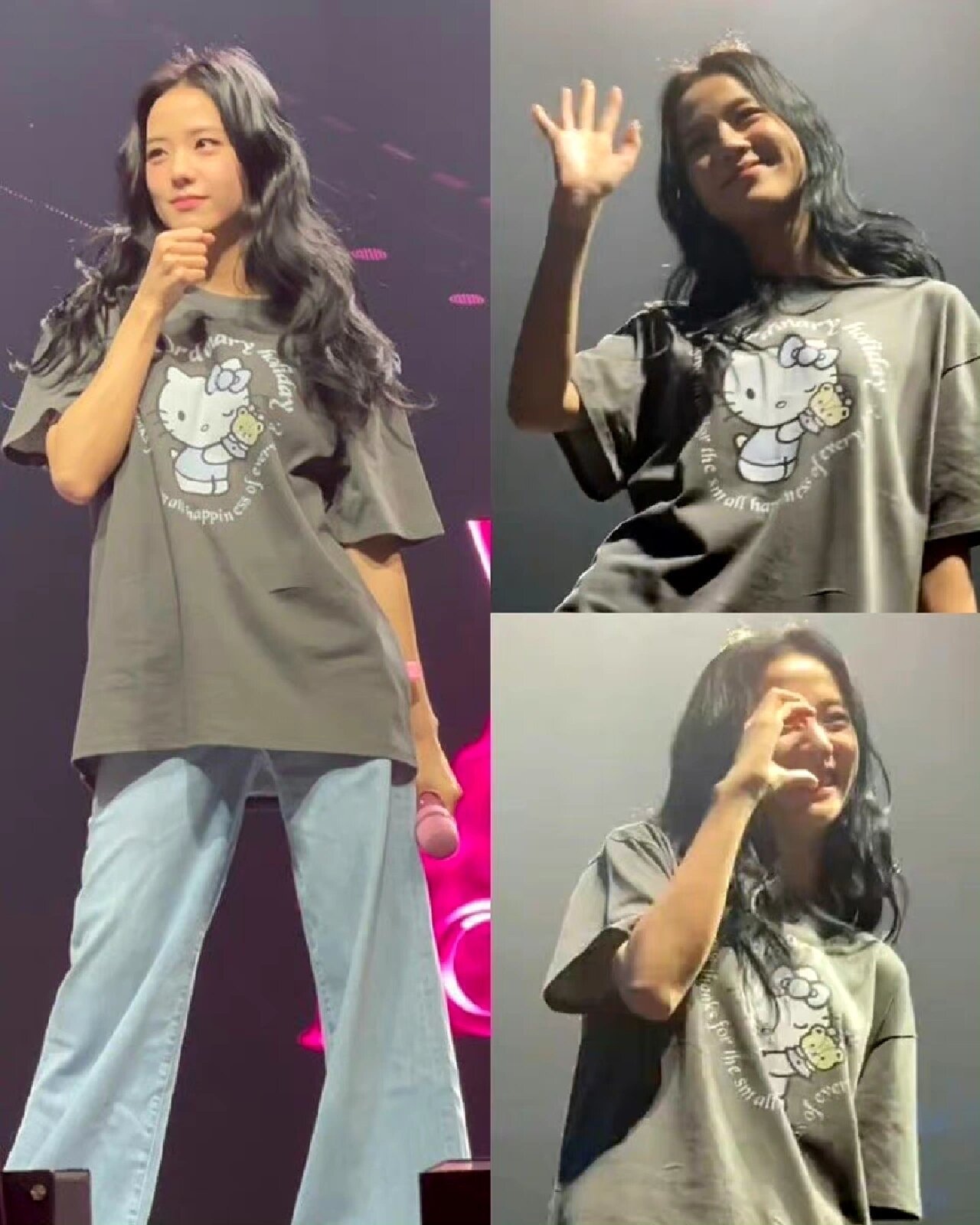 Кот Кетти широкая свободная футболка с коротким рукавом оптом