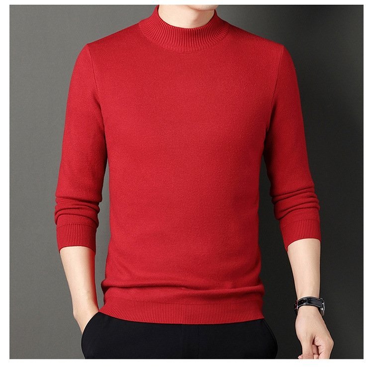 Мужской свитер с высоким воротником и утеплением оптом