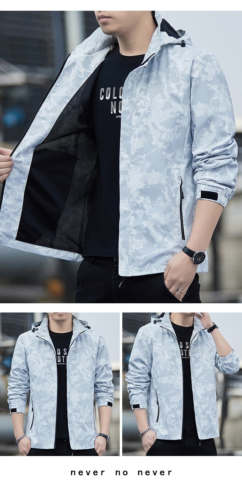 Мужская ветровка съемным капюшоном оптом из Китая