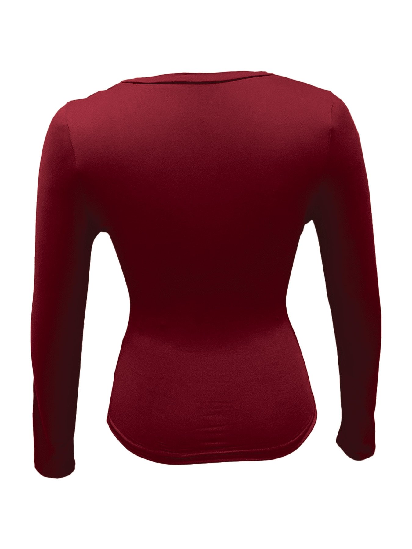 Женская блузка с длинным рукавом и V-образным вырезом оптом