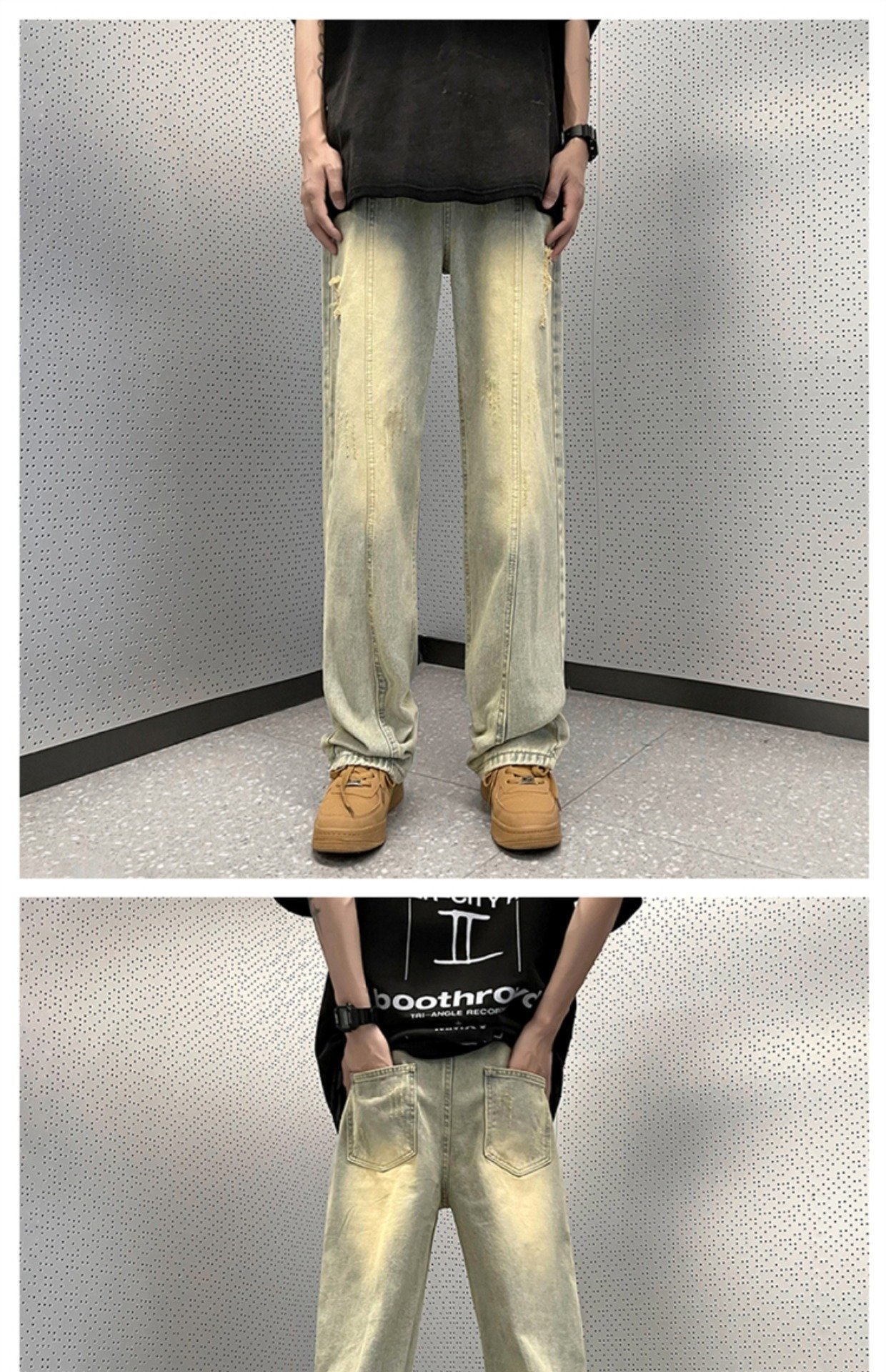 Черные джинсы с износом оптом из Китая