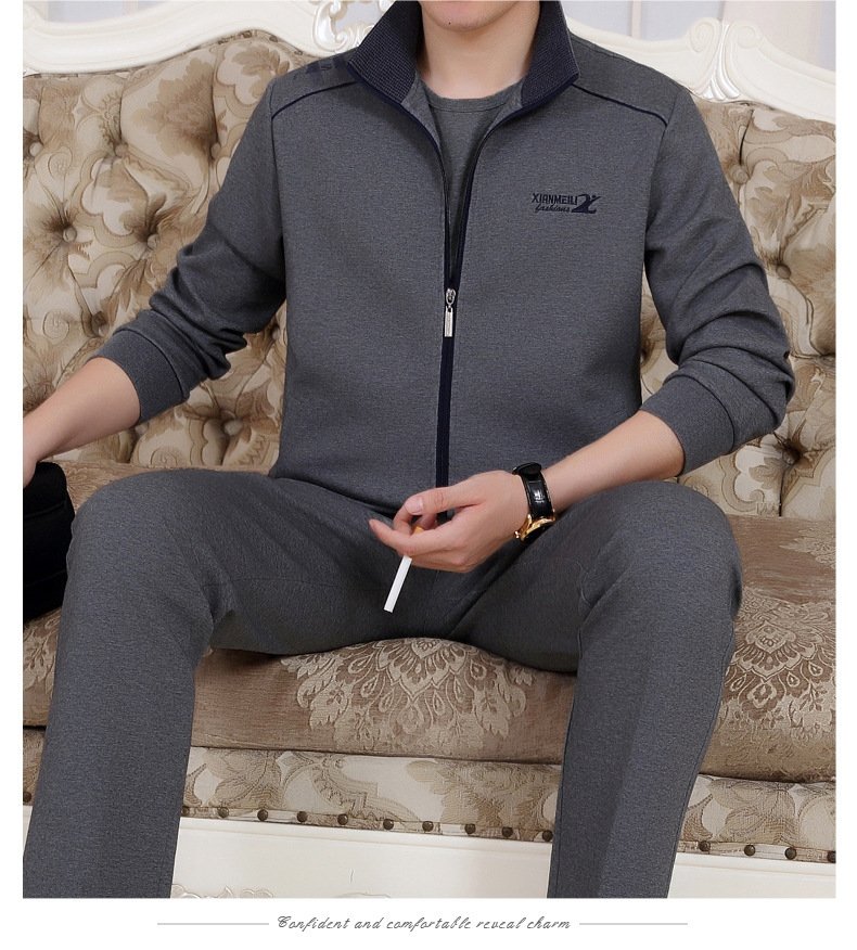 Мужской спортивный костюм с длинными штанами и свитшотом оптом из Китая