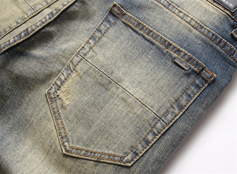 Мужские джинсы с вышивкой и звездой оптом из Китая