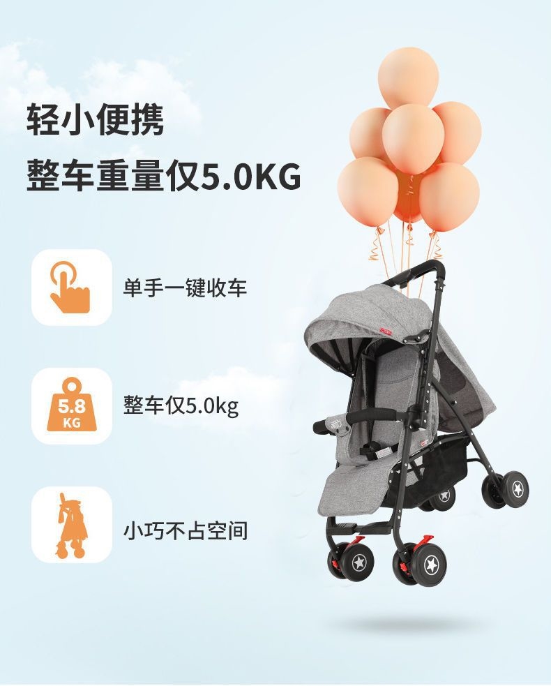 Легкая складная коляска для малышей 0-3 лет оптом из Китая
