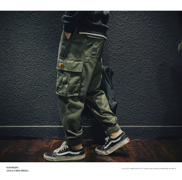 Весенние хлопковые брюки мужские оптом из Китая