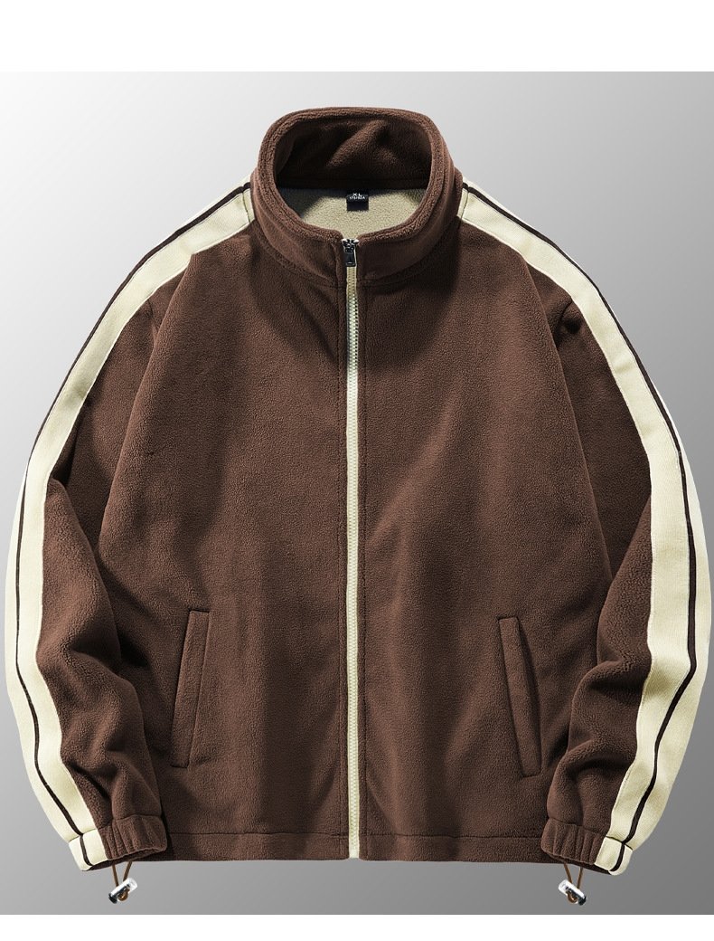 Мужская куртка с начесом и застежкой на молнии оптом из Китая