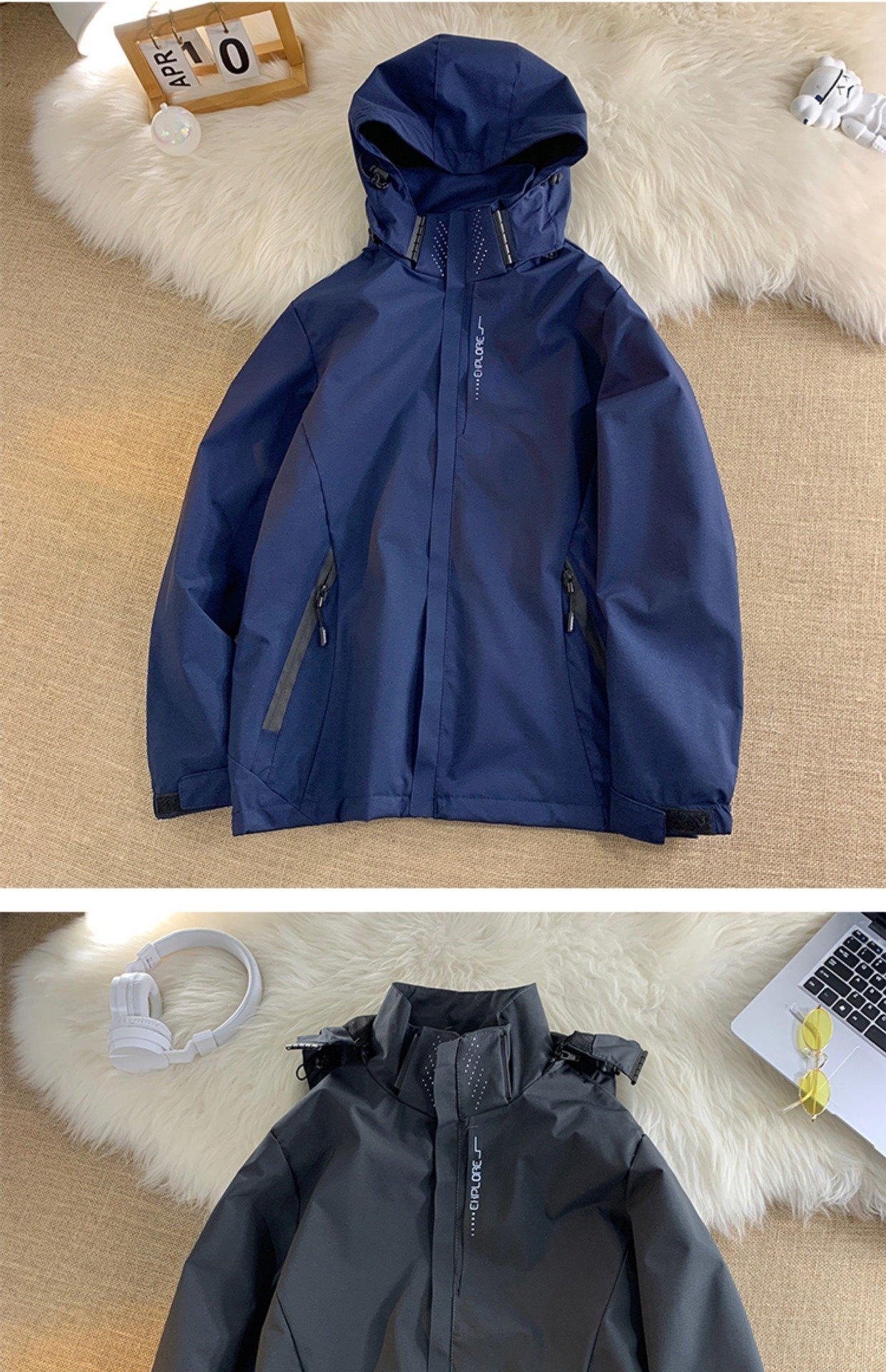 Мужская уличная куртка с капюшоном оптом из Китая