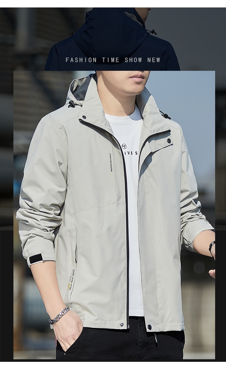 Мужская ветровка съемным капюшоном оптом из Китая