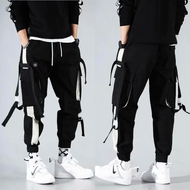 Мужские широкие джинсы в стиле ханбок с вышивкой оптом из Китая