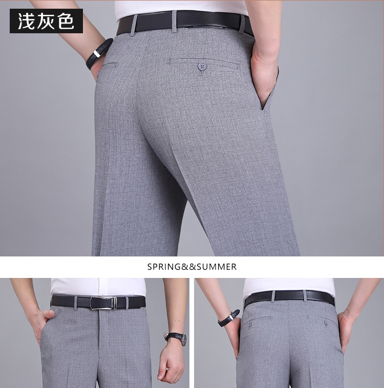 Летние мужские брюки из шелкового сурепа для делового стиля оптом из Китая