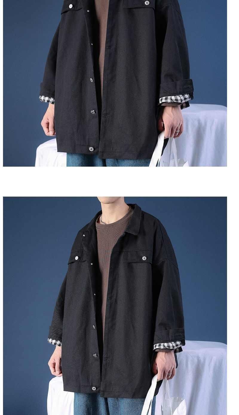 Весенне-осенняя мужская куртка в стиле ретро с крупным рисунком оптом из Китая