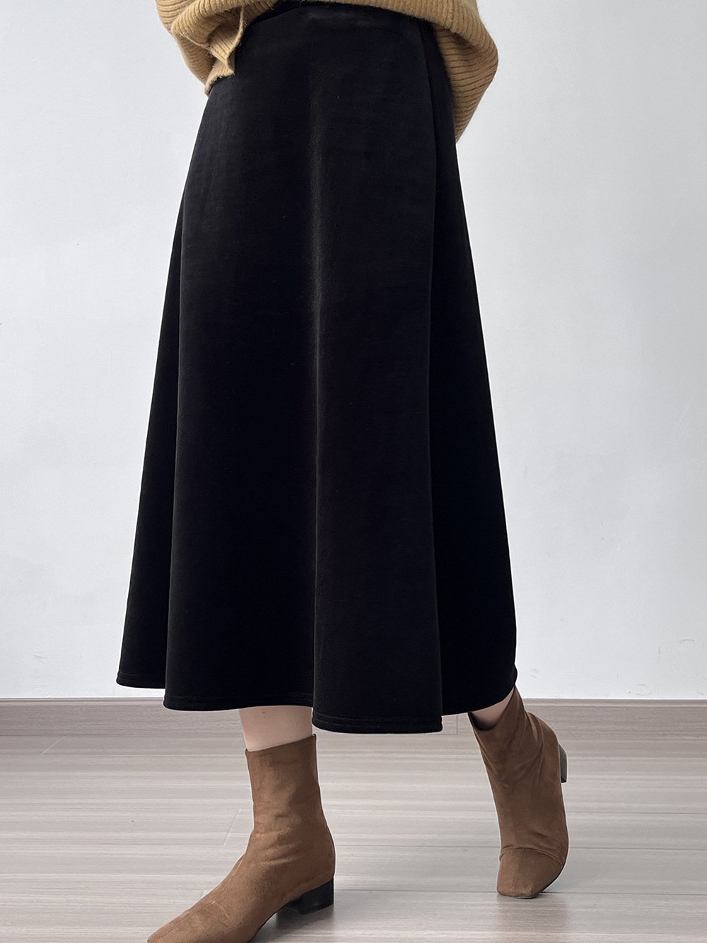 Женская зимняя бархатная юбка 2023 оптом из Китая