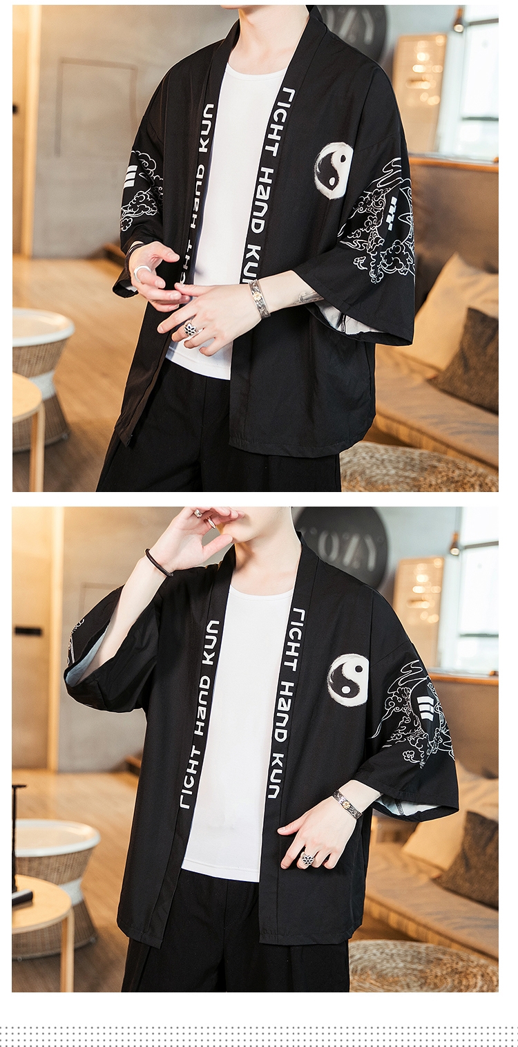 Мужская китайская рубашка с японскими элементами оптом из Китая