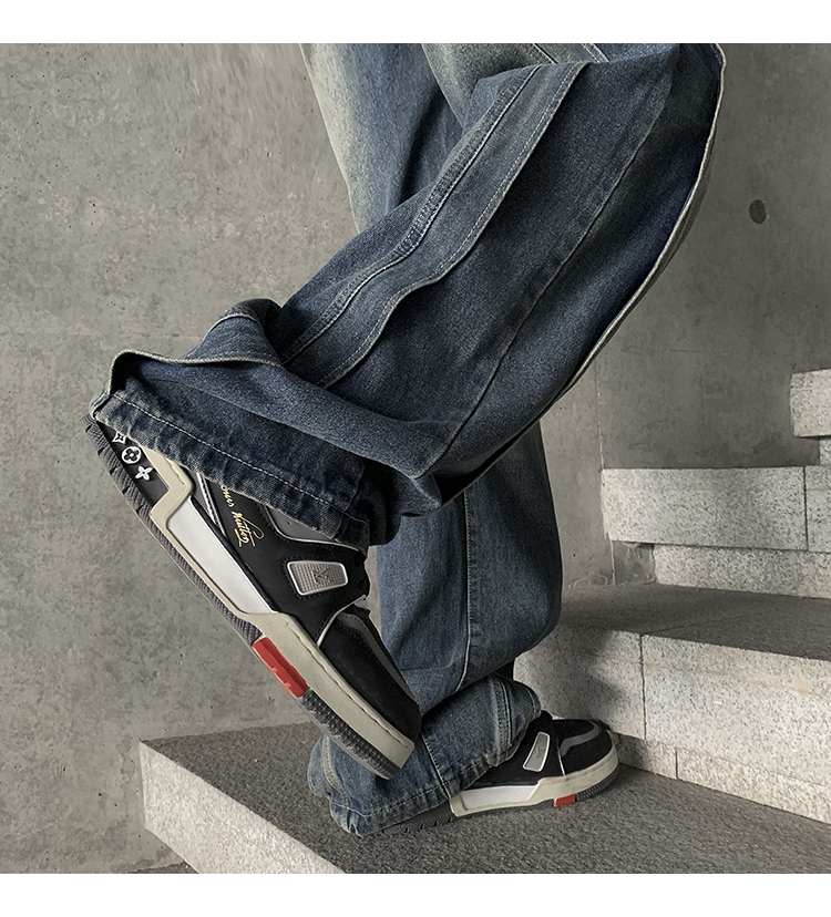 Мужские джинсы осенние прямые широкие штаны оптом из Китая