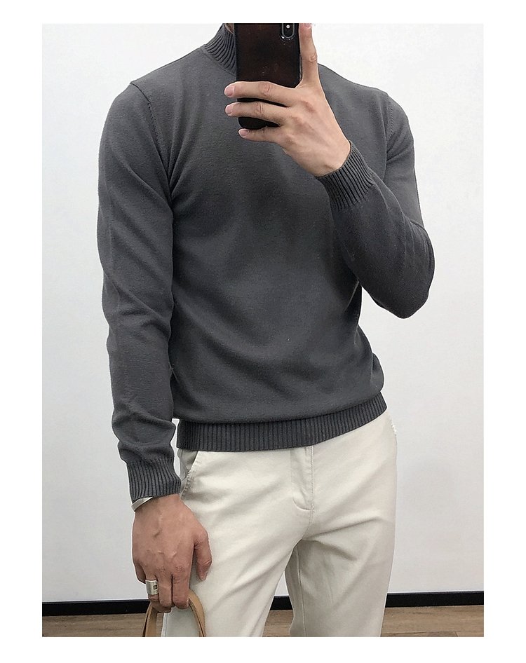 Мужской свитер с полувысоким воротником оптом