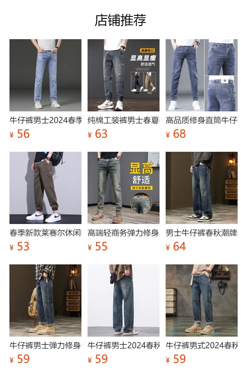 Мужские джинсы весна-осень 2024 оптом из Китая