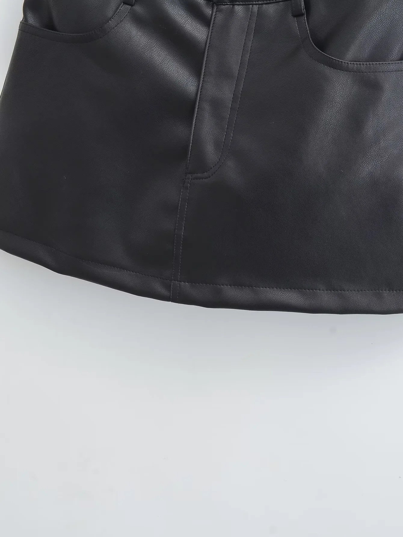 Женская юбка из PU-кожи 2023 нового дизайна высокой посадки оптом из Китая