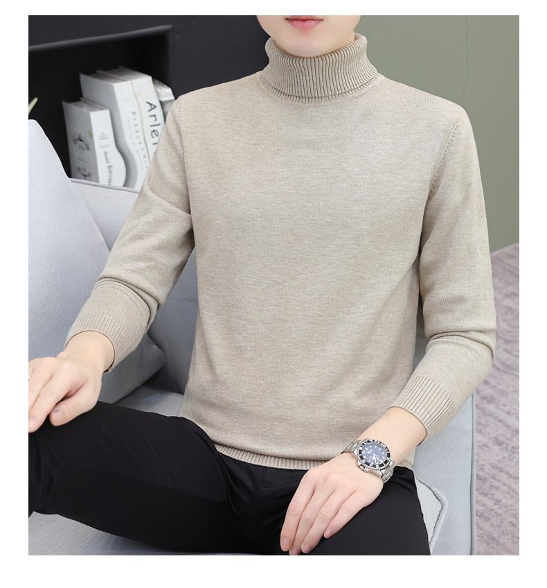 Мужской свитер с высоким воротником и утеплением оптом