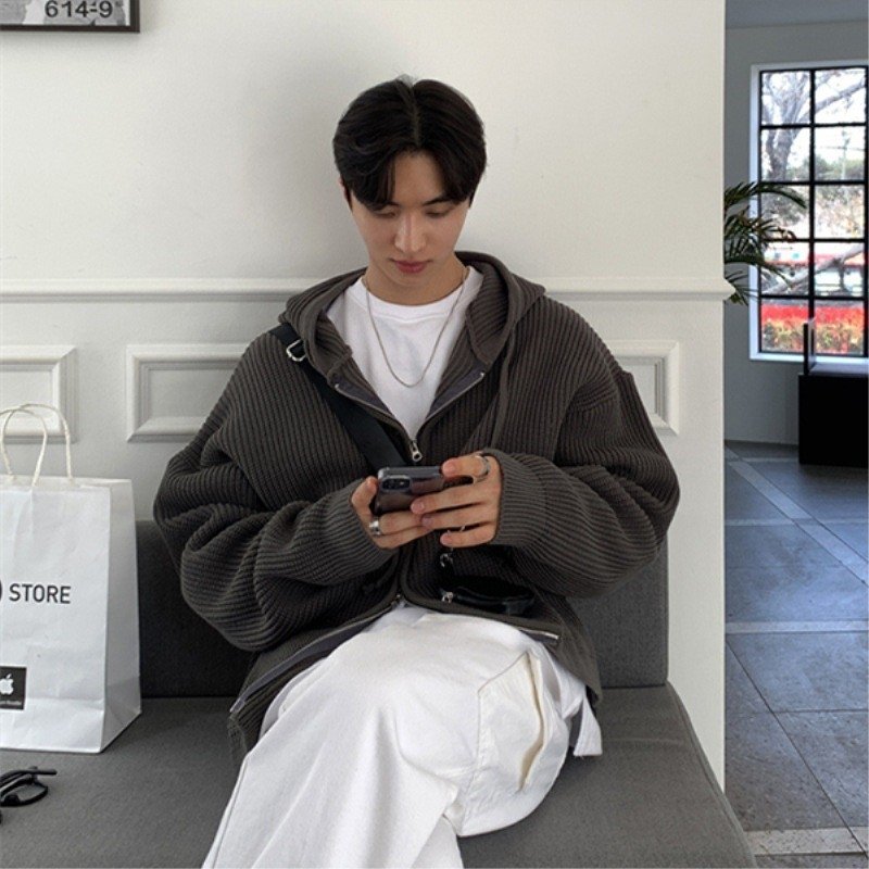 Мужской свитер с капюшоном оптом