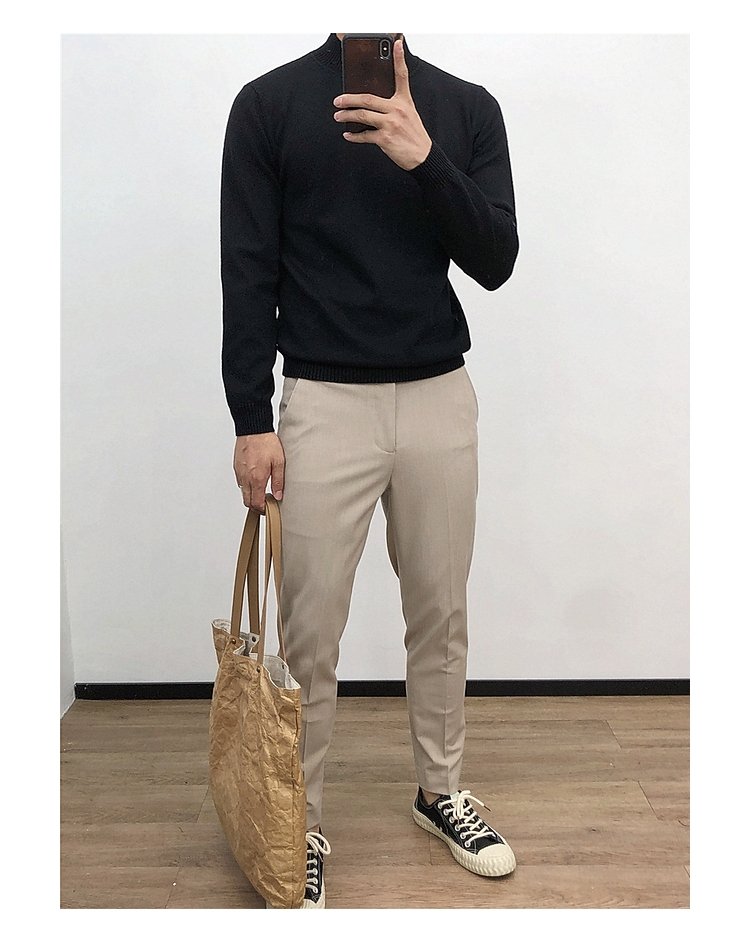 Мужской свитер с полувысоким воротником оптом