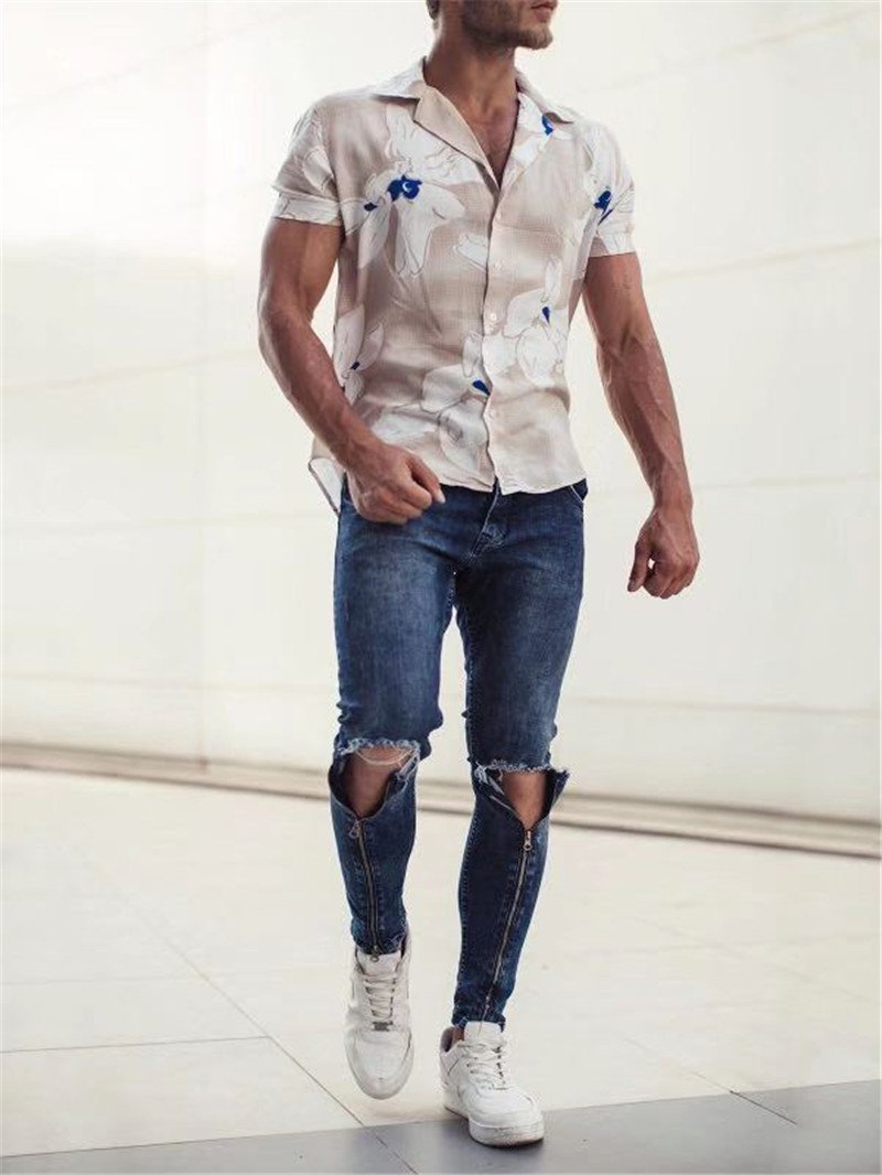 Мужские джинсы с узкими брючинами оптом из Китая