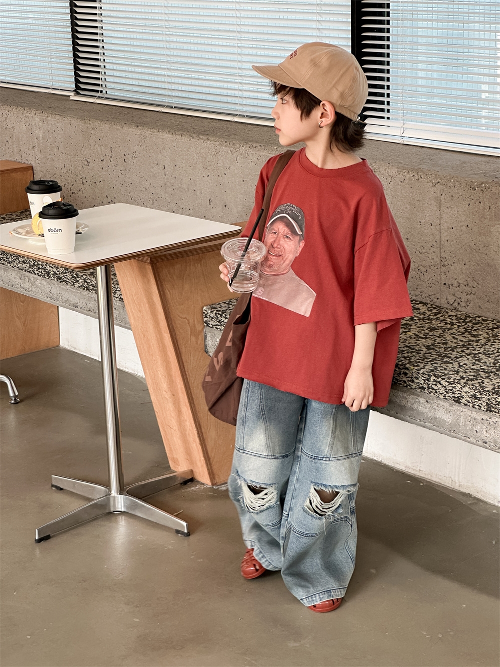 Джинсы для мальчиков в стиле ханбок 2024 оптом из Китая