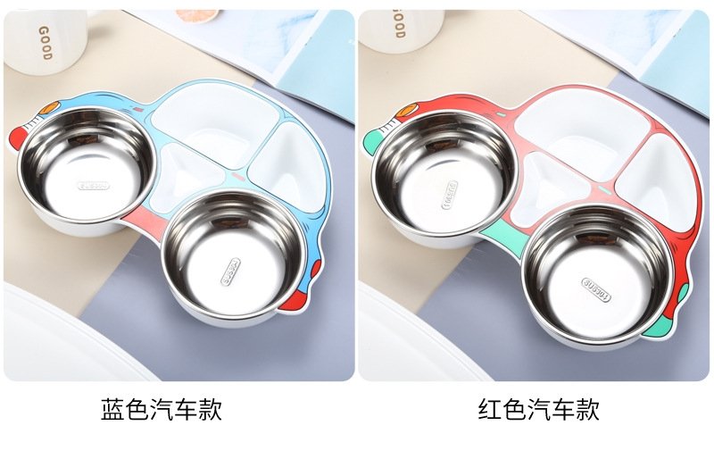 Детская тарелка из нержавеющей стали с разделением на секции оптом