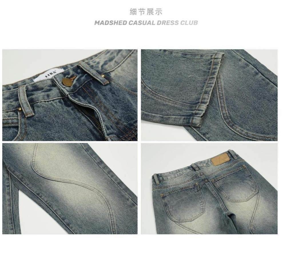 MADSHED Мужские джинсы с выцветанием и потертостями оптом из Китая