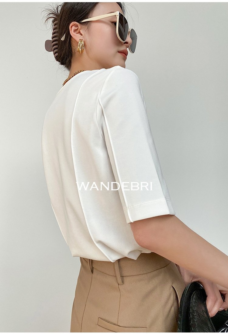 Летняя футболка из шелка и рома с короткими рукавами оптом