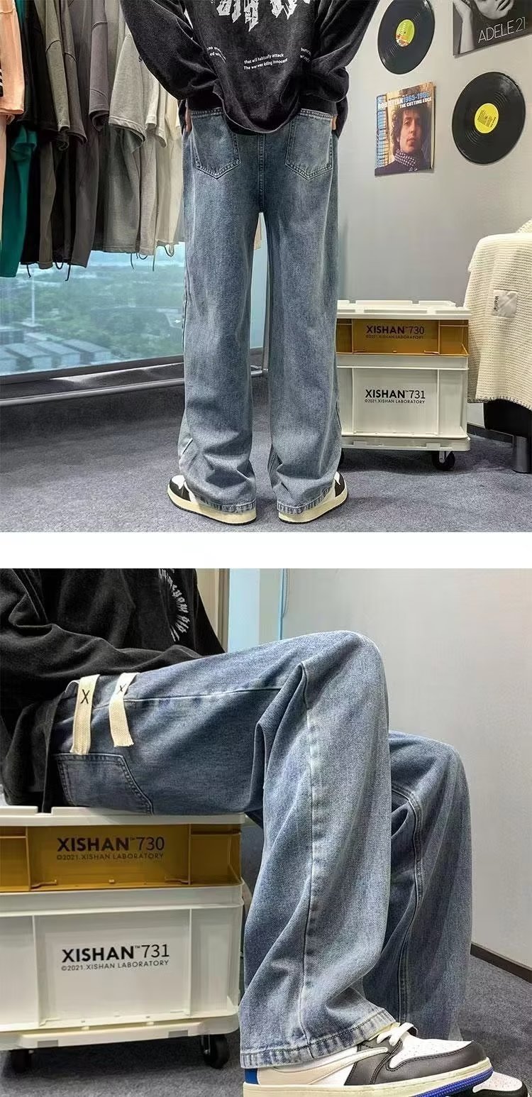 Мужские джинсы в стиле американского вайба оптом из Китая