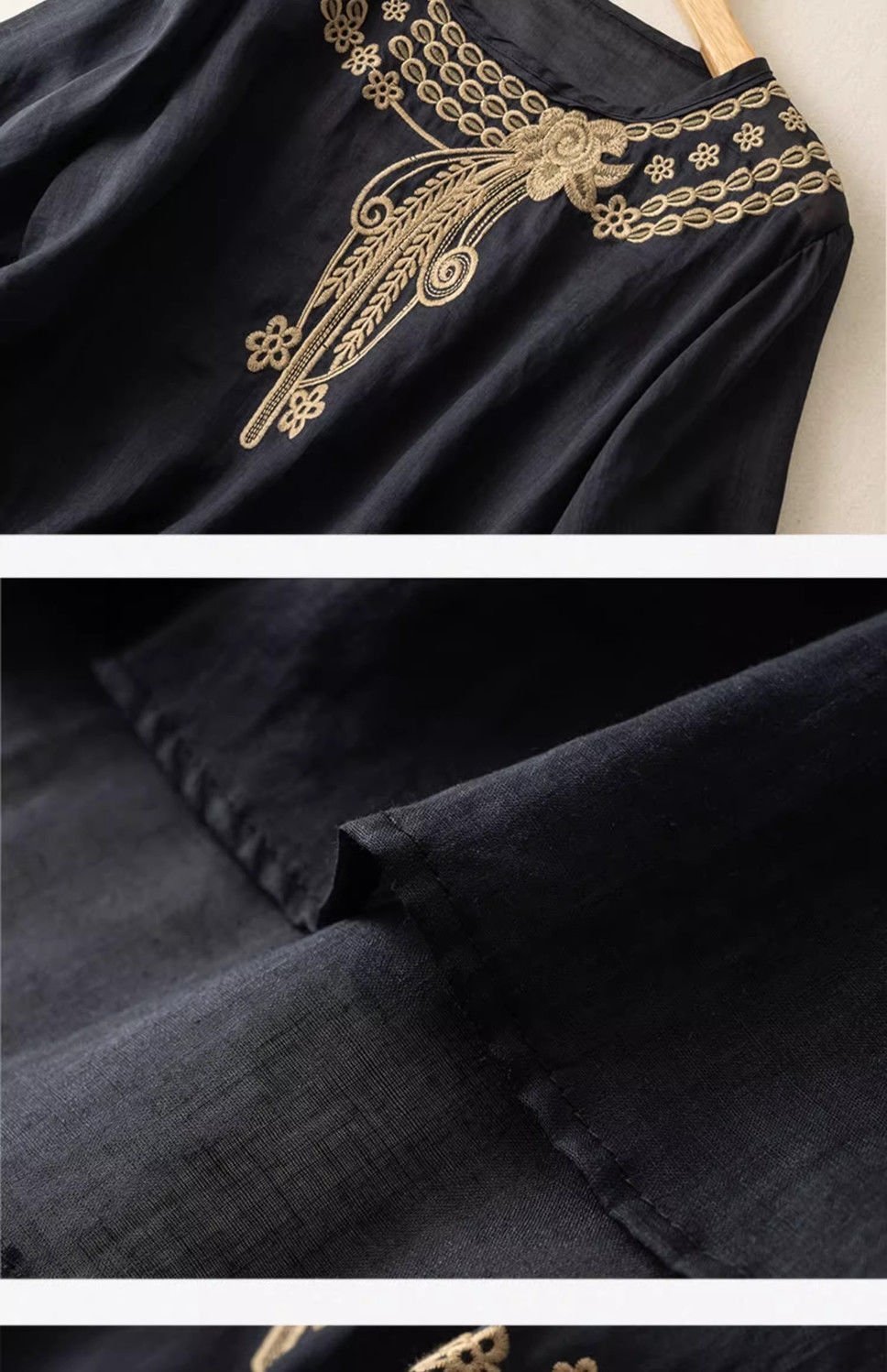 Футболка с вышивкой и круглым воротником оптом