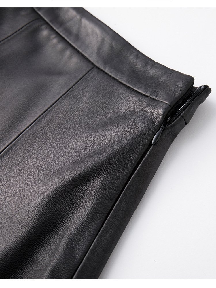 Длинная юбка из овечьей кожи оптом из Китая