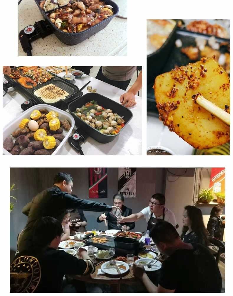 Многофункциональная электрическая сковорода для жарки мяса и рыбы оптом