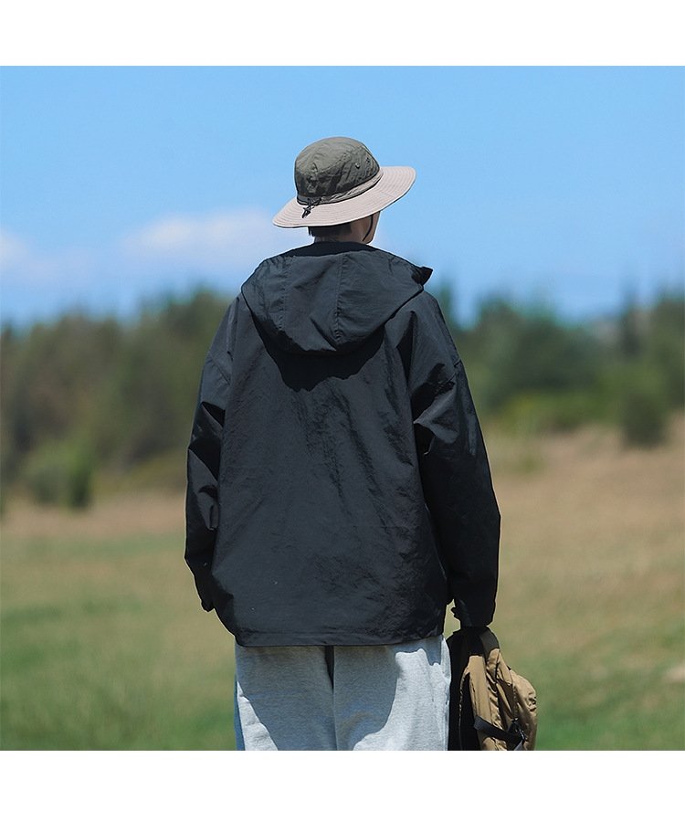 Ветровка военного стиля с капюшоном оптом из Китая