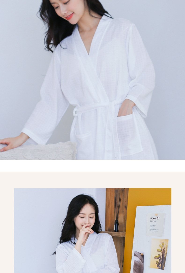 Халат для ванной комнаты с рисунком в клетку оптом