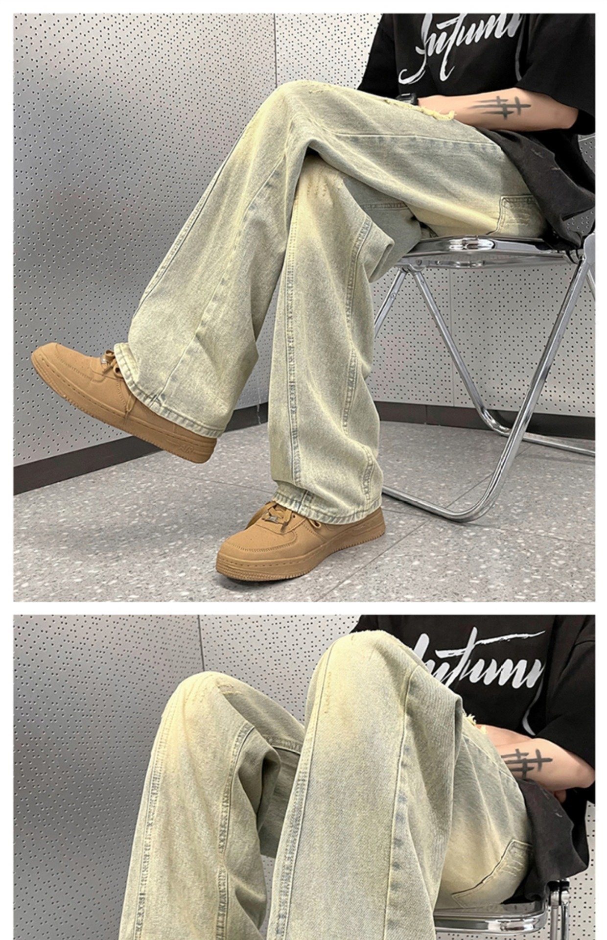 Черные джинсы с износом оптом из Китая