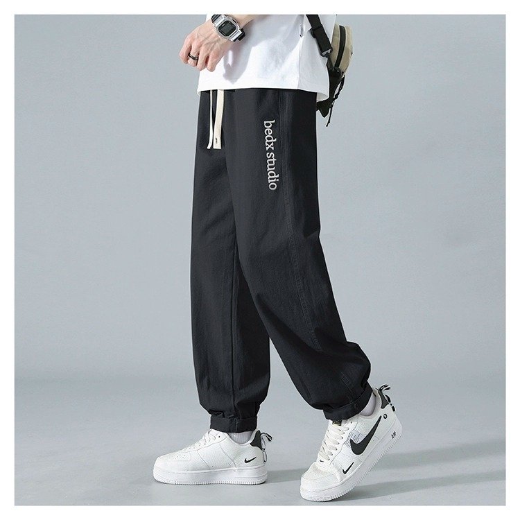 Летние мужские брюки с прямым кроем и американской вышивкой оптом из Китая