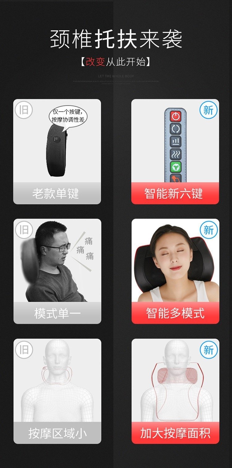 Массажная подушка для шеи, поясницы, спины и ног оптом из Китая