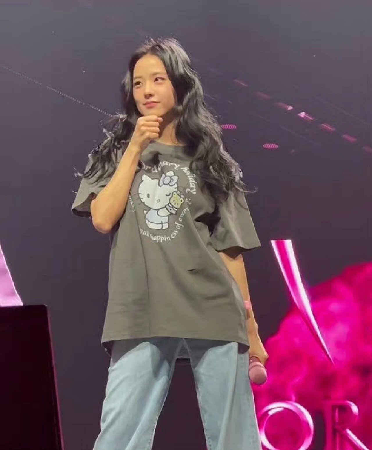 Кот Кетти широкая свободная футболка с коротким рукавом оптом