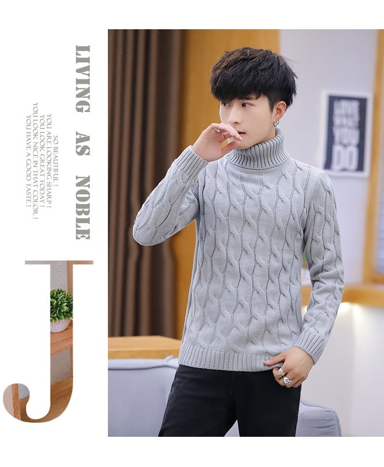 Мужской свитер с высоким воротником оптом