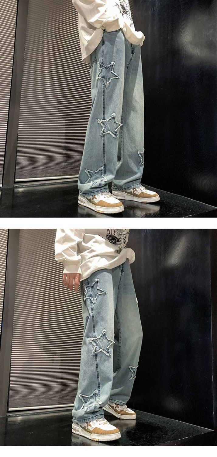 Мужские джинсы в стиле американской уличной моды оптом из Китая