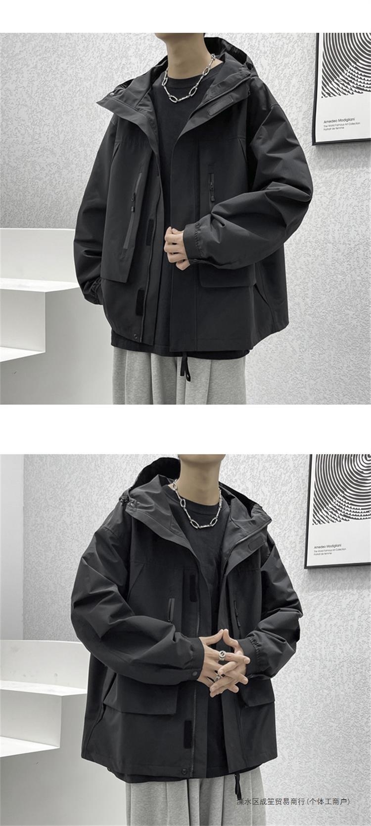 Ветровка с капюшоном и большими карманами оптом из Китая