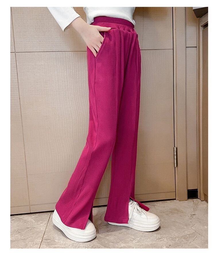 Детские летние широкие брюки с разрезами оптом