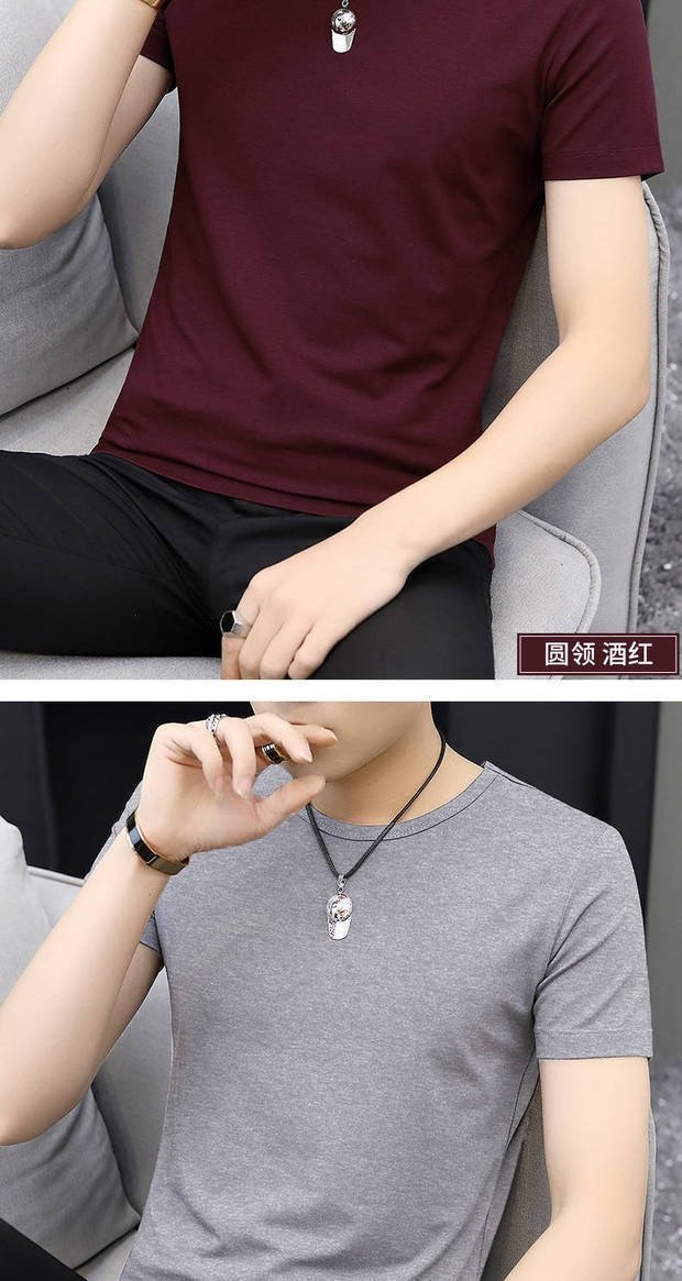 Мужская футболка из модала и льна оптом из Китая