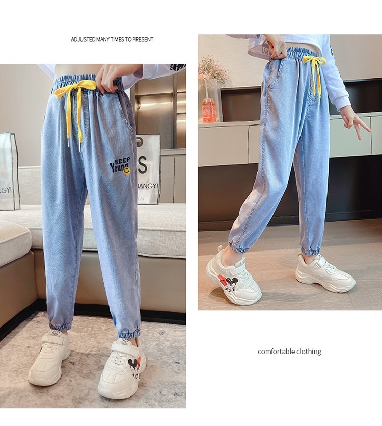 Летние джинсы для девочек оптом из Китая