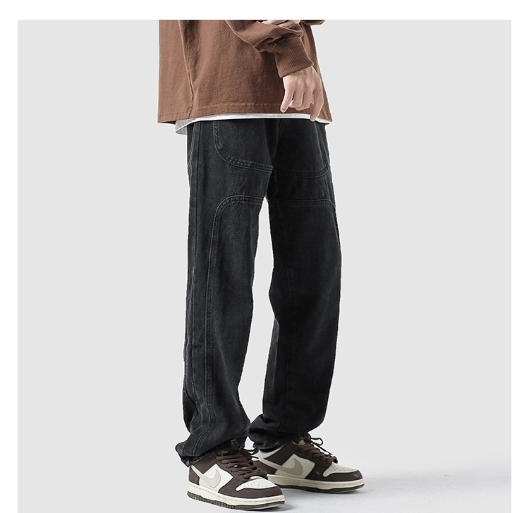 Черные джинсы прямого кроя оптом из Китая