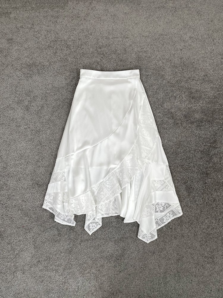 Длинная юбка с леопардовым принтом и асимметричным краем оптом из Китая