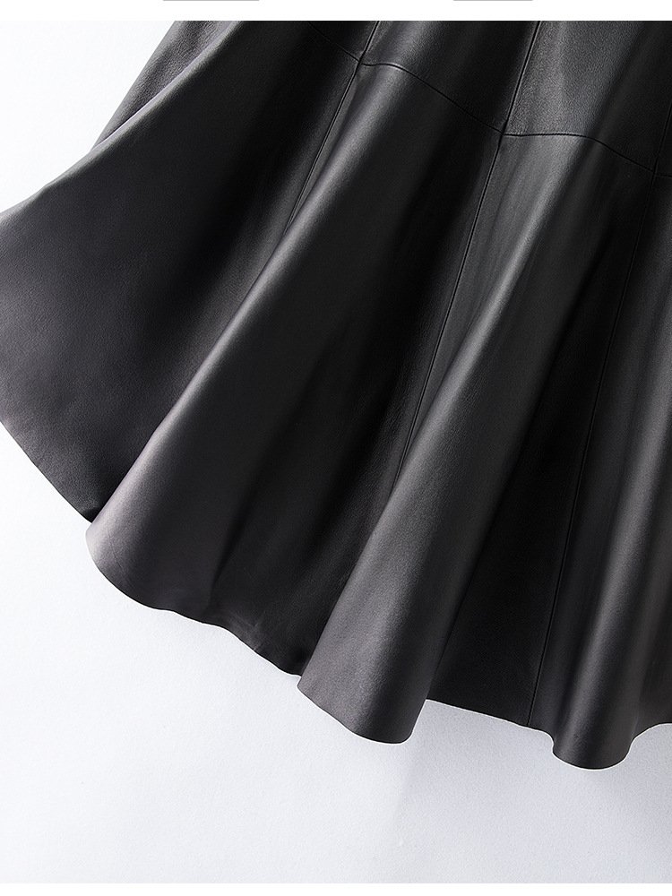 Длинная юбка из овечьей кожи оптом из Китая