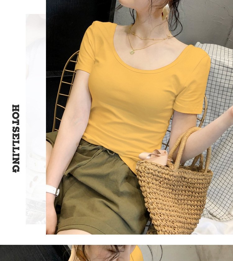 Белая футболка с коротким рукавом оптом из Китая