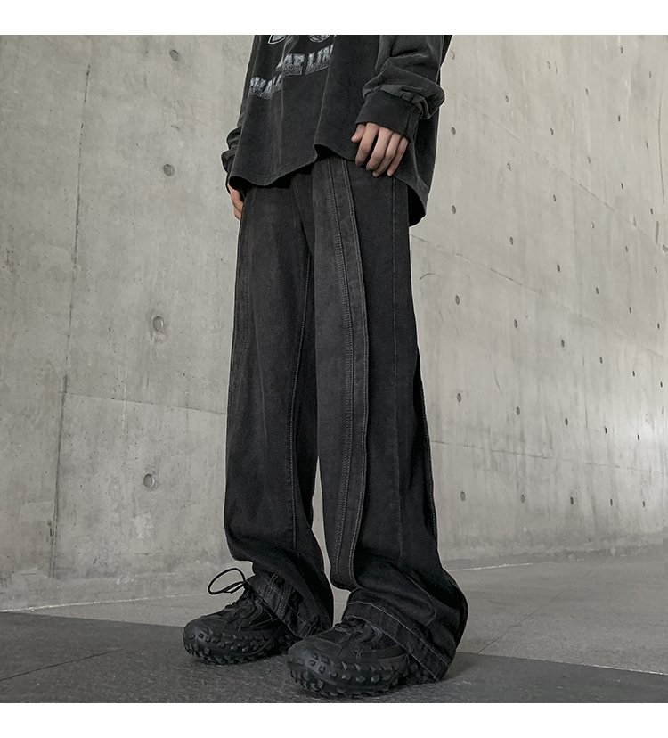 Мужские джинсы осенние прямые широкие штаны оптом из Китая